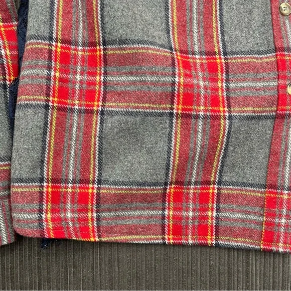 Sundance Lace Back Flannel Size 10 Red Blue Outdoors Casual Women. - Picture 6 of 10